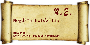 Mogán Eulália névjegykártya